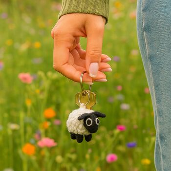 Handmade Black Sheep Keyring, 5 of 6