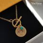 Goddess Ganesha Malachite Pendant Necklace, thumbnail 4 of 8
