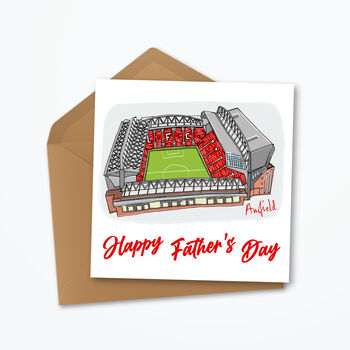 Liverpool Fc Father's Day Card, Anfield, 3 of 4