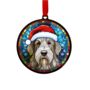 Scottish Deerhound In Santa Hat Suncatcher Decoration, thumbnail 6 of 6