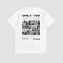 Only You Personalised Couple Matching Tee | Personalised Photo And Text | Monochrome, thumbnail 3 of 12