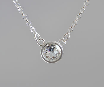 9mm Topaz Necklace In Sterling Silver, 4 of 7