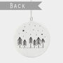 East Of India Flat Porcelain Bauble Merry Christmas Tree House, thumbnail 2 of 3