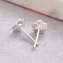 Tiny Forget Me Not Flower Silver Studs, thumbnail 5 of 8