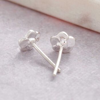 Tiny Forget Me Not Flower Silver Studs, 5 of 8