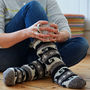 Fair Trade Hand Knitted Scandi Woollen Slipper Socks, thumbnail 6 of 12