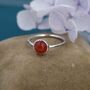 Sterling Silver Genuine Red Onyx Ring, thumbnail 5 of 10