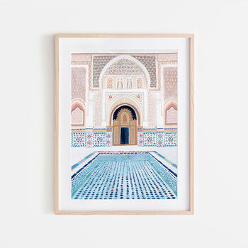 Medersa Ben Youssef, Marrakech Morocco Travel Art Print, 3 of 8