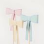 Pastel Bow Cake Toppers X Three, thumbnail 2 of 4