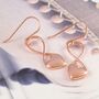 Sterling Silver Puffed Heart Infinity Drop Earrings, thumbnail 4 of 5