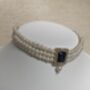 Black 18 K Gold Plated Pearl Indian Choker Set, thumbnail 6 of 10