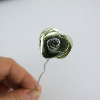 Silver Anniversary Rose Hanging Decoration, 2 of 6