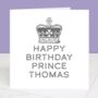 Little Prince Personalised Birthday Card, thumbnail 1 of 4