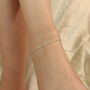 925 Silver Thin Rope Plain Chain Slim Payal Anklet, thumbnail 3 of 9