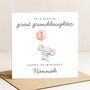 Personalised 1st Birthday Card For Great Granddaughter, thumbnail 2 of 7