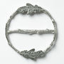 Oak Leaf Pewter Scarf Ring Gifts For Her, thumbnail 2 of 8