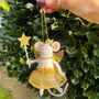 Christmas Fairy Mouse With Wand Hanging Decoration, thumbnail 2 of 3