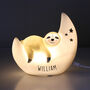 Personalised Sloth And Moon LED Night Light, thumbnail 1 of 2