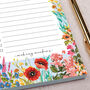 Blue Floral To Do List Notepad, thumbnail 2 of 4