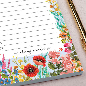 Blue Floral To Do List Notepad, 2 of 4
