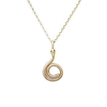 9ct Gold Spiral Snake Necklace, 2 of 2