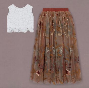 Felicity Couture Set Embroidered Burnt Orange, 3 of 6