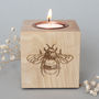 Bee Themed Solid Wood Tea Light Holder, thumbnail 1 of 5