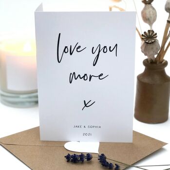 Love You More Personalised Card, 4 of 6