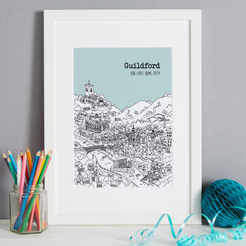 Personalised Guildford Print, 7 of 10