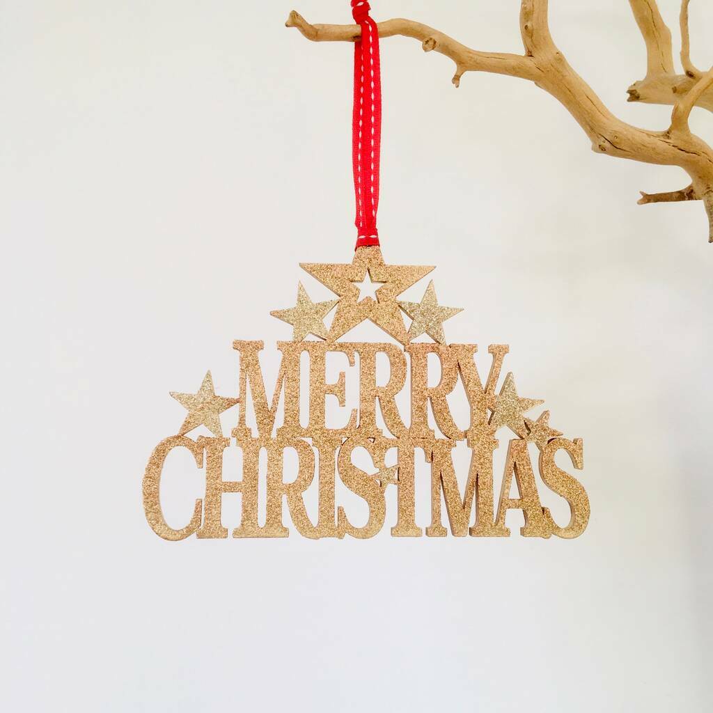 'Merry Christmas' Sign By Chapel Cards | notonthehighstreet.com