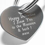 Highland Brown Cow With Valentine Heart, To The Mooooon, thumbnail 7 of 7