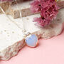 Sterling Silver Heart Opal Gemstone Necklace, thumbnail 2 of 7