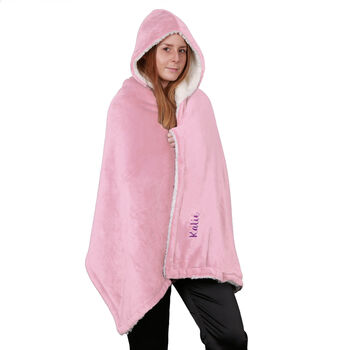 Personalised Hooded Sherpa Blanket, 5 of 11