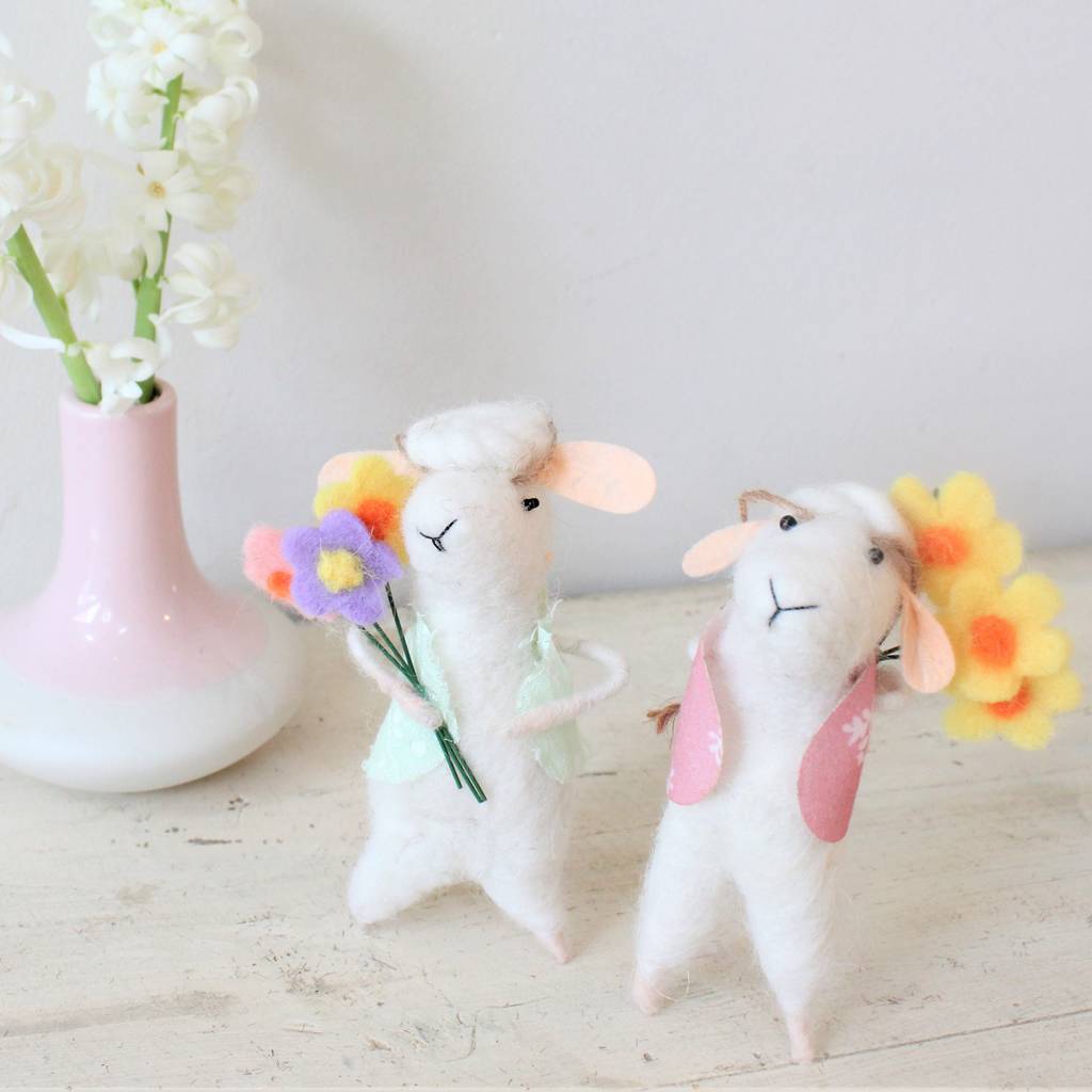Felt Lamb Decoration By Ella James