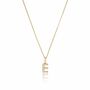 Solid Gold Genuine Diamond Initial Letter Necklace, thumbnail 9 of 12