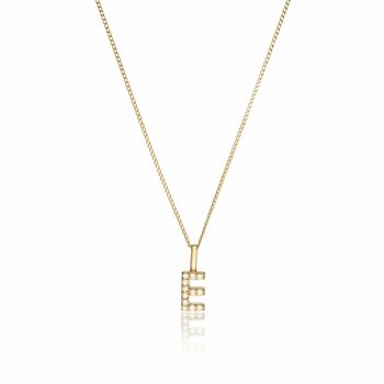 Solid Gold Genuine Diamond Initial Letter Necklace, 9 of 12