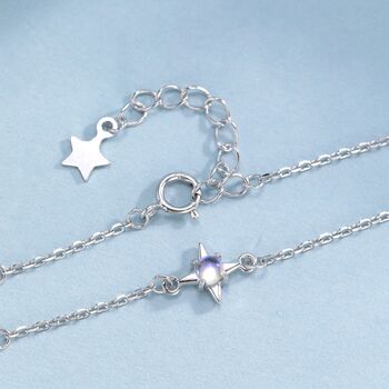 Sterling Silver Moonstone Starburst Bracelet In Sterling Silver, 5 of 11