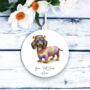 Personalised Dachshund Hippie Dog Decoration B, thumbnail 2 of 2