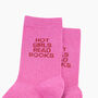 Read Books Combed Cotton Glitter Socks In Hot Pink, thumbnail 2 of 4