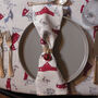 Luxury Designer Christmas Napkin Sets Winter Village, thumbnail 5 of 5