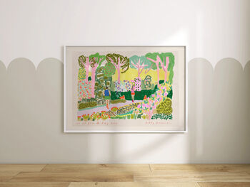 Running Art Print Woodland Park Run Scene Poster, 5 of 10