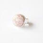Rhodochrosite Pink Gemstone Ring Set In Sterling Silver, thumbnail 2 of 8