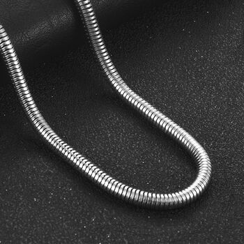 Mens Sterling Silver Heavy Snake Chain Necklace, 3 of 6