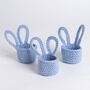 Three Bunny Egg Cup Easy Crochet Kit, thumbnail 3 of 9