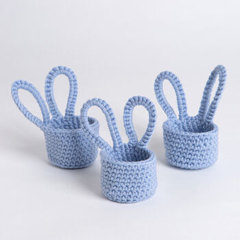 Three Bunny Egg Cup Easy Crochet Kit, 3 of 9