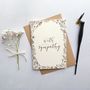'With Sympathy' Modern Calligraphy Card, thumbnail 1 of 3