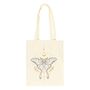 Light Luna Moth Polycotton Tote Bag, thumbnail 2 of 4