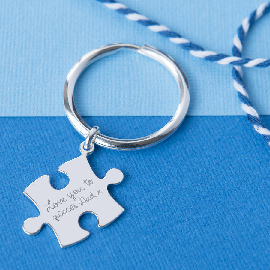 Personalised Puzzle Key Ring By Merci Maman