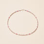 Pink Satellite Metallic Beaded Necklace, thumbnail 1 of 3