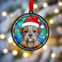 Border Terrier In Santa Hat Suncatcher Decoration, thumbnail 3 of 6